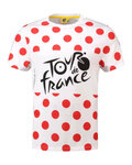 TDF Kurzarm Fahrrad-Shirt - TDF LEADER POIS '21 - Weiß/Rot