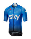 CASTELLI Kurzarm Fahrradtrikot - TEAM SKY 2019 - Weiß/Hellblau/Schwarz