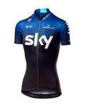 CASTELLI Kurzarm Fahrradtrikot - TEAM SKY FAN 2019 - Weiß/Schwarz/Blau