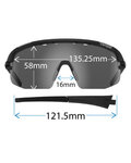 TIFOSI Fahrradsonnenbrille - SLEDGE L INTERCHANGE - Blau/Schwarz