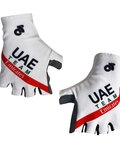 Fingerlose Fahrradhandschuhe - UAE 2019  - Weiß/Rot