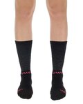 UYN Klassische Fahrradsocken - AERO WINTER LADY - Schwarz/Rosa