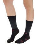 UYN Klassische Fahrradsocken - AERO WINTER LADY - Schwarz/Rosa