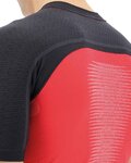 UYN Kurzarm Fahrradtrikot - BIKING GRANFONDO - Schwarz/Rot