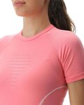 UYN Kurzarm Fahrrad-Shirt - EVOLUTYON UW LADY - Weiß/Rosa