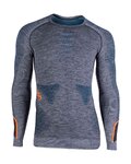 UYN Langarm Fahrrad-Shirt - AMBITYON - Orange/Blau/Grau