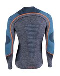 UYN Langarm Fahrrad-Shirt - AMBITYON - Orange/Blau/Grau