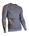 UYN Langarm Fahrrad-Shirt - AMBITYON - Orange/Grau