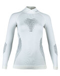 UYN Langarm Fahrrad-Shirt - FUSYON MERINO LADY - Grau/Weiß