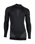 UYN Langarm Fahrrad-Shirt - FUSYON MERINO - Grau/Schwarz
