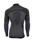 UYN Langarm Fahrrad-Shirt - FUSYON MERINO - Grau/Schwarz