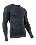 UYN Langarm Fahrrad-Shirt - FUSYON CASHMERE - Grau/Schwarz