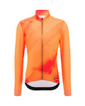 SANTINI Langarm Fahrradtrikot für den Winter - PURE DYE - Orange