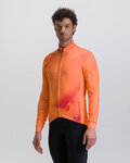 SANTINI Langarm Fahrradtrikot für den Winter - PURE DYE - Orange