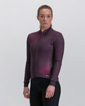 SANTINI Langarm Fahrradtrikot für den Winter - PURE DYE - bordeaux