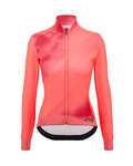 SANTINI Langarm Fahrradtrikot für den Winter - PURE DYE - Rosa