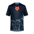 FOX Kurzarm Fahrradtrikot - RANGER IMAGE PRINT SS - Blau