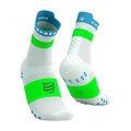COMPRESSPORT Klassische Fahrradsocken - PRO RACING SOCKS V4.0 RUN - Weiß/Grün