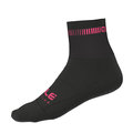ALÉ Klassische Fahrradsocken - LOGO Q-SKIN  - Schwarz/Rosa