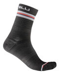 CASTELLI Klassische Fahrradsocken - GO 15 LADY - Grau