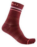 CASTELLI Klassische Fahrradsocken - GO 15 LADY - bordeaux