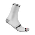 CASTELLI Klassische Fahrradsocken - ROSSO CORSA PRO 15 - Weiß