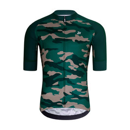 HOLOKOLO Kurzarm Radtrikot und Shorts - CAMOTRAIL - Anthrazit/Grün