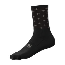 ALÉ Klassische Fahrradsocken - STARS - Schwarz/Grau