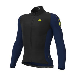 ALÉ Langarm Fahrradtrikot für den Winter - R-EV1 WARM RACE 2.0 - Blau