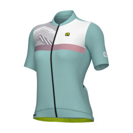 ALÉ Kurzarm Fahrradtrikot - ZIG ZAG PR-S - Türkis