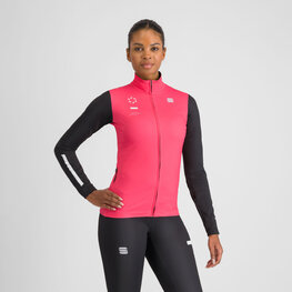 SPORTFUL Langarm Fahrradtrikot für den Winter - SQUADRA W - Rosa/Schwarz
