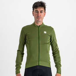 SPORTFUL Langarm Fahrradtrikot für den Winter - MONOCROM THERMAL - Grün