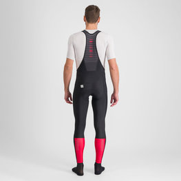 SPORTFUL Lange Fahrradhose mit Trägern - CLASSIC - Schwarz/Rot