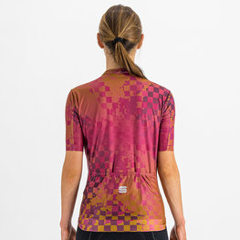 SPORTFUL Kurzarm Fahrradtrikot - ROCKET - Cyclamen/Braun