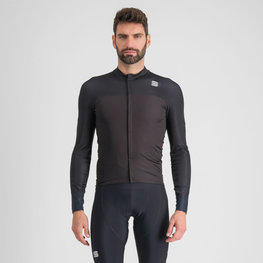SPORTFUL Langarm Fahrradtrikot für den Winter - BODYFIT PRO - Schwarz/Braun