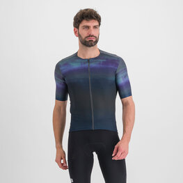 SPORTFUL Kurzarm Fahrradtrikot - FLOW SUPERGIARA - Blau/Schwarz