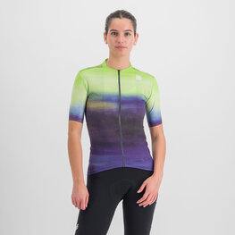 SPORTFUL Kurzarm Fahrradtrikot - FLOW SUPERGIARA - Hellgrün/Lila