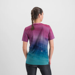 SPORTFUL Kurzarm Fahrrad-Shirt - FLOW GIARA - Lila/Blau