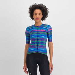 SPORTFUL Kurzarm Fahrradtrikot - GLITCH BOMBER - Blau