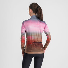 SPORTFUL Langarm Fahrradtrikot für den Winter - FLOW SUPERGIARA THERMAL - Rosa/Braun