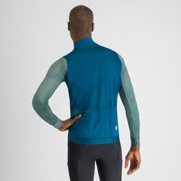 SPORTFUL Langarm Fahrradtrikot für den Winter - SUPERGIARA THERMAL - Blau/Grün