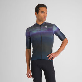 SPORTFUL Kurzarm Fahrradtrikot - FLOW SUPERGIARA - Grau/Blau