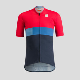 SPORTFUL Kurzarm Fahrradtrikot - SNAP KID - Cyclamen/Blau
