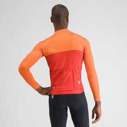 SPORTFUL Langarm Fahrradtrikot für den Winter - PISTA THERMAL - Rot/Orange