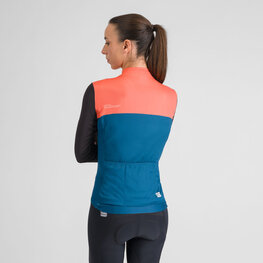 SPORTFUL Langarm Fahrradtrikot für den Winter - PISTA THERMAL W - Blau/Schwarz/Orange