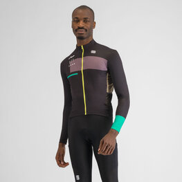 SPORTFUL Langarm Fahrradtrikot für den Winter - BREAKOUT SUPERGIARA THERMAL - Schwarz/Grün