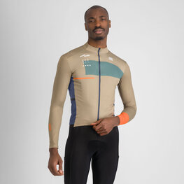SPORTFUL Langarm Fahrradtrikot für den Winter - BREAKOUT SUPERGIARA THERMAL - Grün/Blau/Orange