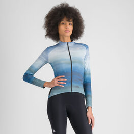 SPORTFUL Langarm Fahrradtrikot für den Winter - FLOW SUPERGIARA THERMAL W - Blau