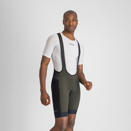 SPORTFUL Kurze Fahrradhose mit Trägern - SUPERGIARA 2 - Grün/Schwarz