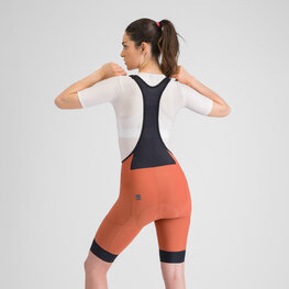 SPORTFUL Kurze Fahrradhose mit Trägern - GIARA 2 - Orange